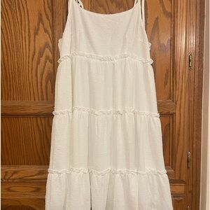 Sun dress white polka dots size xl